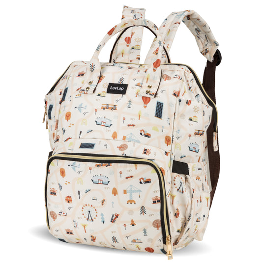 Multifunctional Waterproof Diaper Bag - Off White