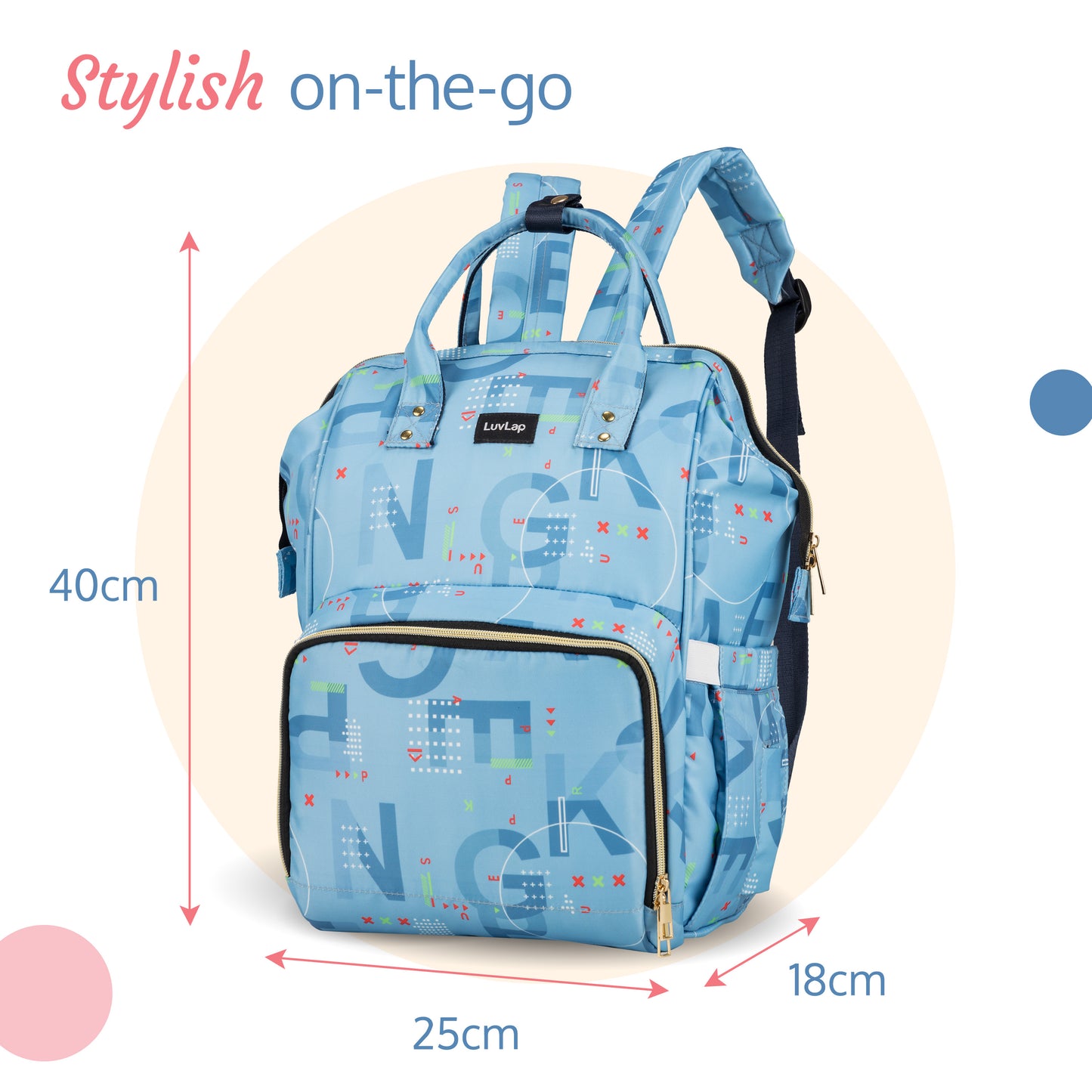 Multifunctional Waterproof Diaper Bag - Blue