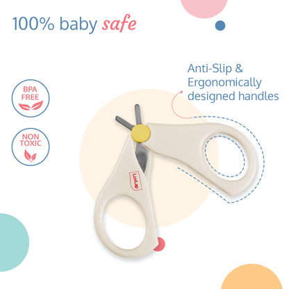 Baby Scissors For Cutting Nails, White, 3M+