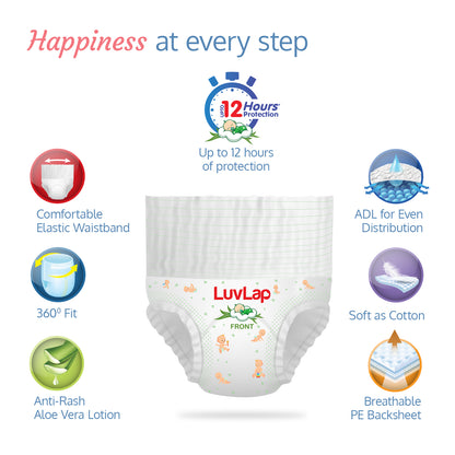 Diaper Pants, Medium, 36 Count, with upto 12 Hour protection