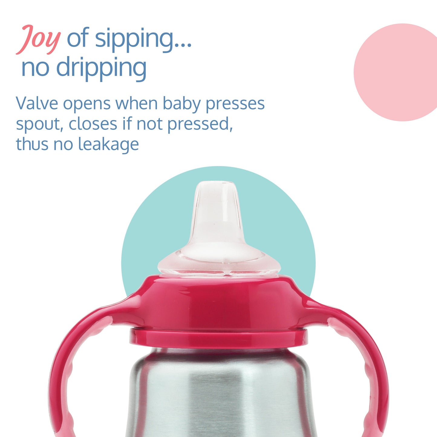 3 In 1 Steel Baby Bottle Cum Sipper, 240 Ml