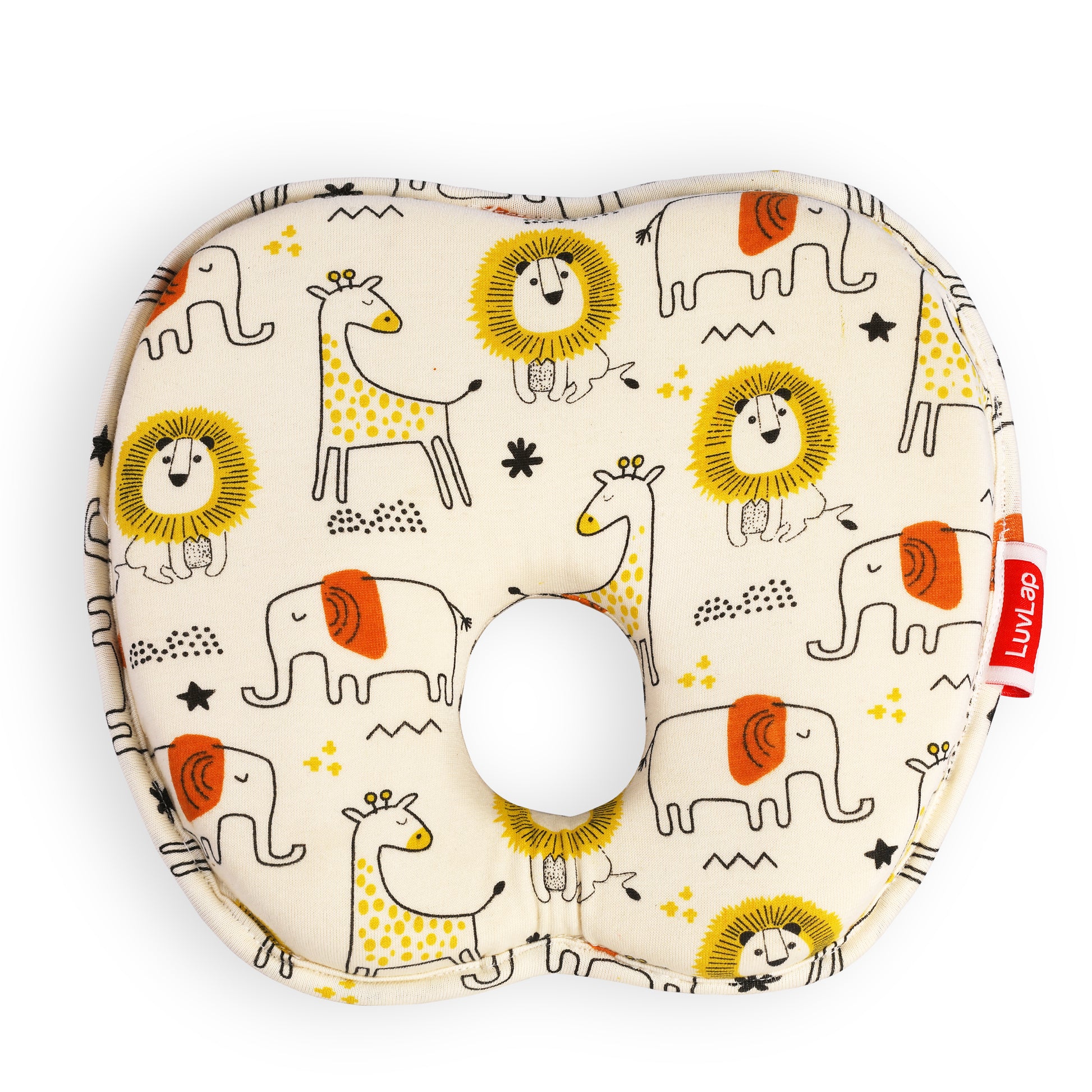 LuvLap Memory Foam Baby Head Shaping Pillow, Baby Pillow for Preventing  Flat Head Syndrome, 24 cm X 21 cm X 4 cm, 0m+, Apple Shape, Animal Print  (Mustard) – Luvlap Store