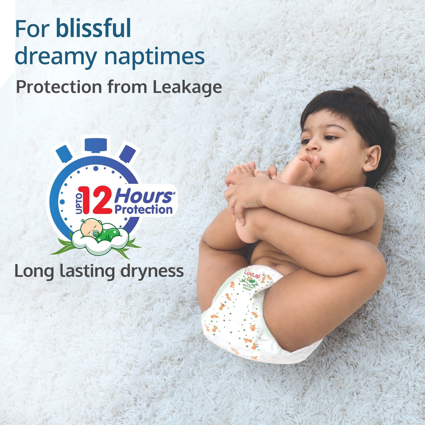 Diaper Pants, Medium, 7 to 12Kg, 72 Count, with upto 12 Hour protection