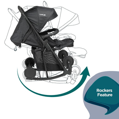Cosmos Rocker Stroller, 6-36 Months, Black