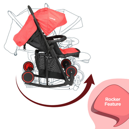 Cosmos Rocker Stroller, 6-36 Months, Red