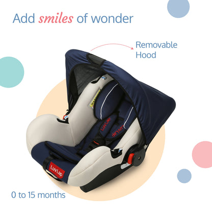 Infant Baby Car Seat Cum Carry Cot, Blue
