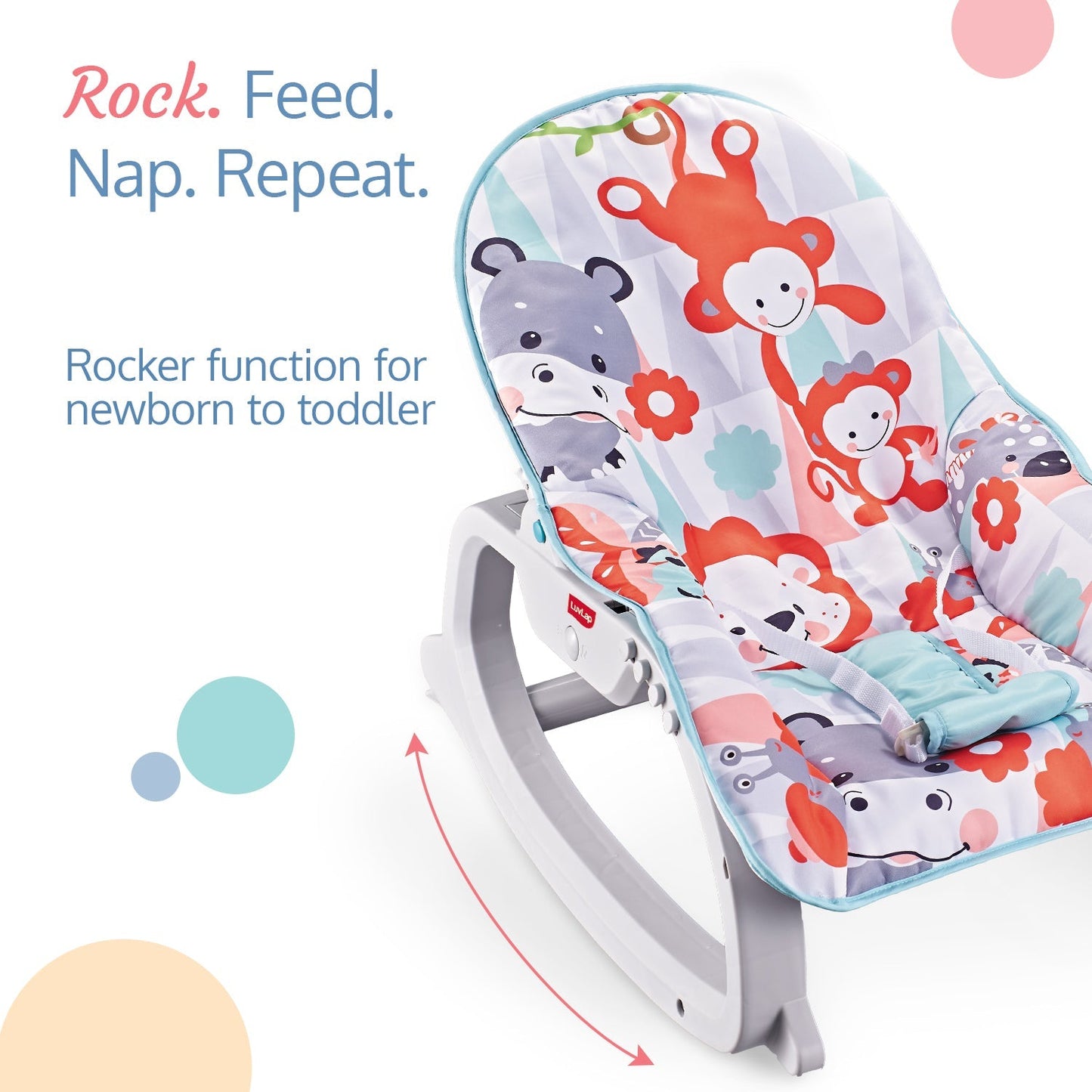 Animal Kingdom 3-In-1 Baby Rocker (Hippo)