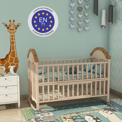 Baby Wooden Cot, C-70, Beige