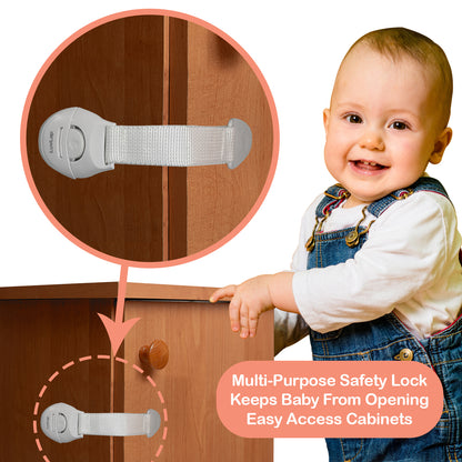 Baby Safety Furniture Locks, Pack Of 10