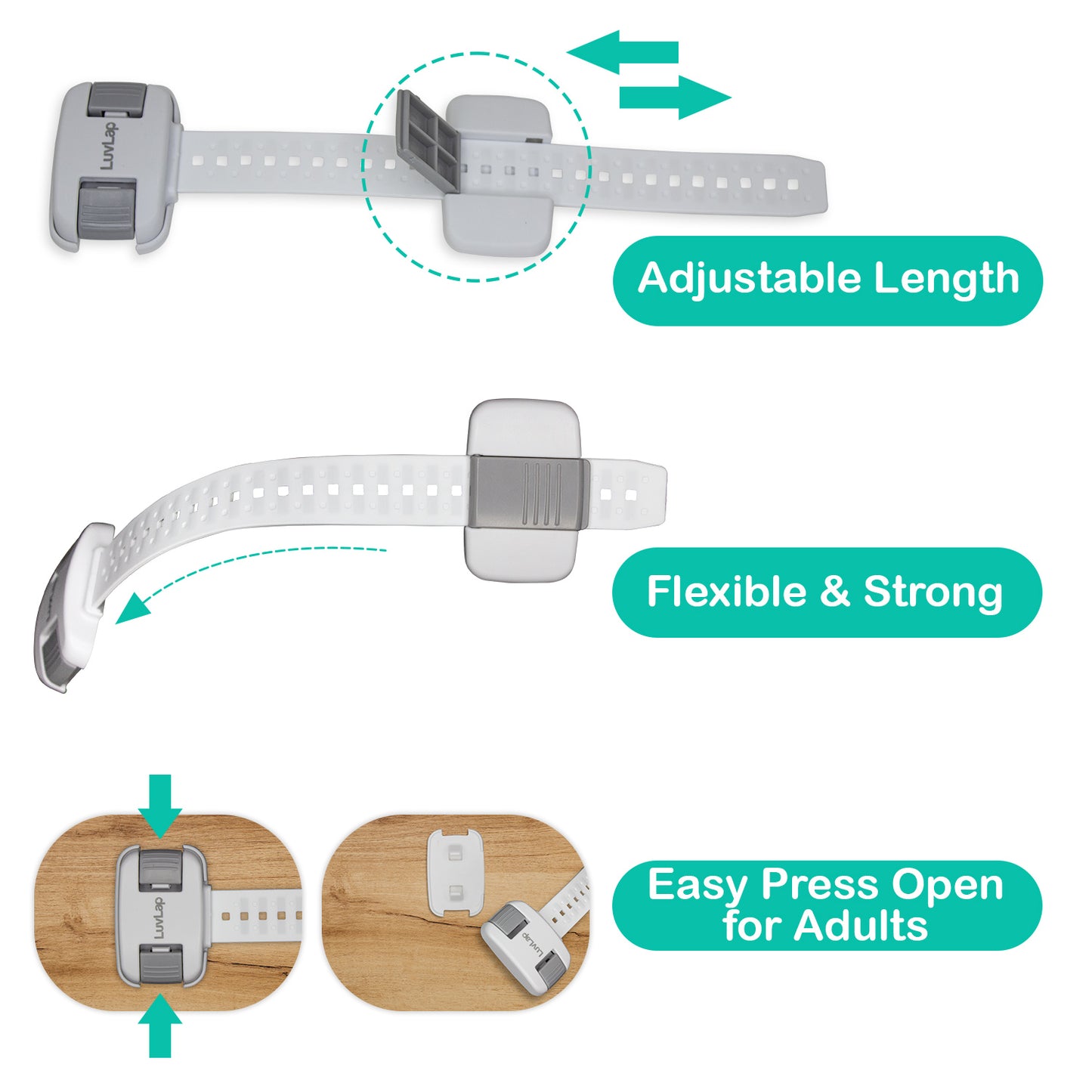 Baby Safety Furniture Locks, Pack Of 6