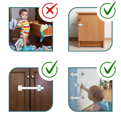 Baby Safety Furniture Locks, Pack Of 6