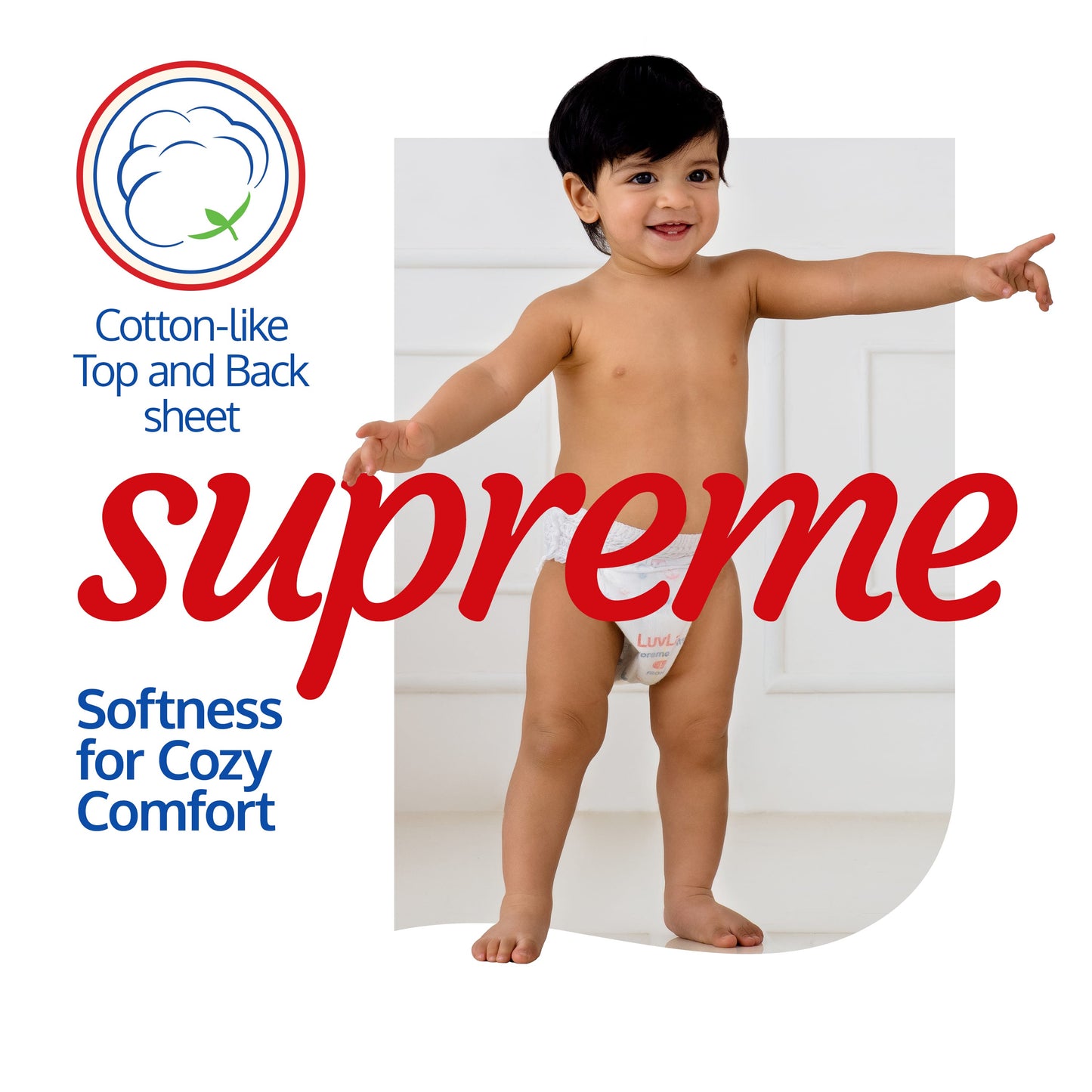 Supreme Diaper Pants Large (Lg) 9 To 14Kg, 62Pcs