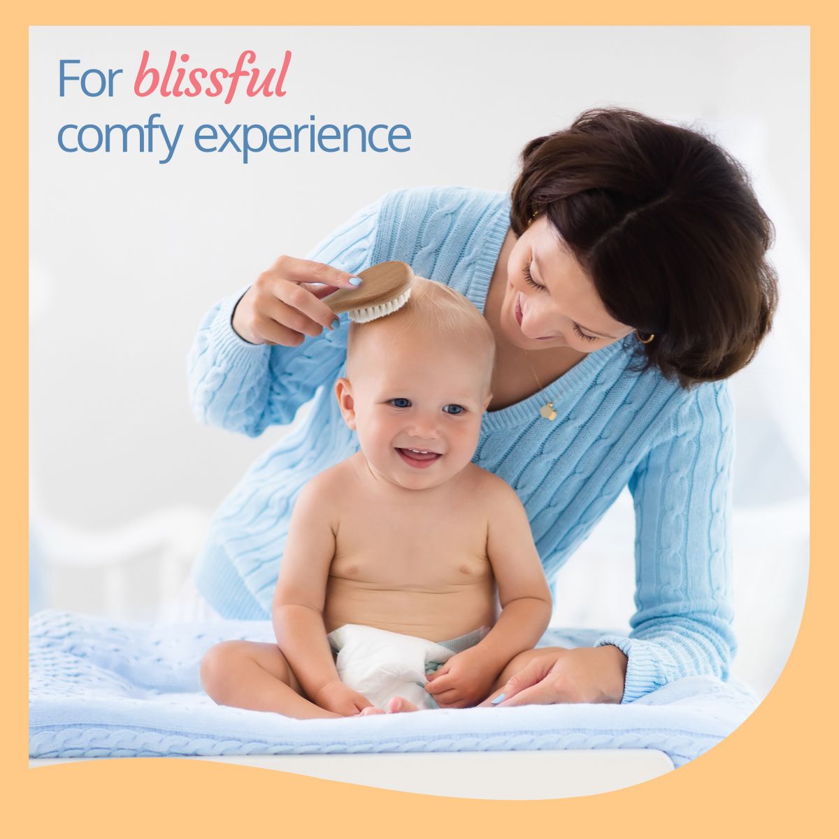 Wooden Baby Hair Brush With Natural Bristles