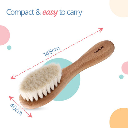 Wooden Baby Hair Brush With Natural Bristles