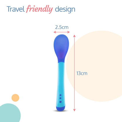 Tiny Love Heat Sensitive Baby Feeding Spoon Set 2 Pcs, Blue