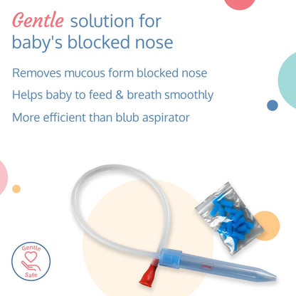 Baby Nasal Aspirator 0-5 Years with Snotsucker mechanism (Blue)