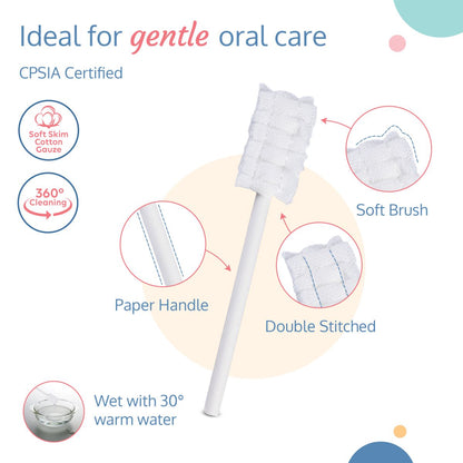 40Pcs Oral Care Disposable Mouth Swabs