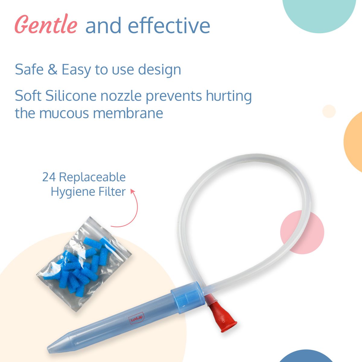 Baby Nasal Aspirator 0-5 Years with Snotsucker mechanism (Blue)