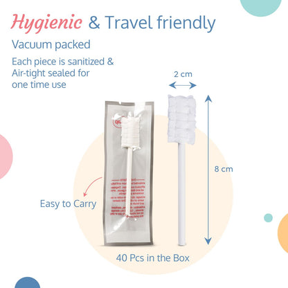 40Pcs Oral Care Disposable Mouth Swabs