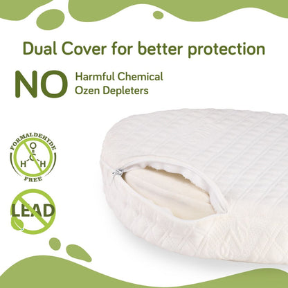 Memory Foam Pillow, D Shape (White)