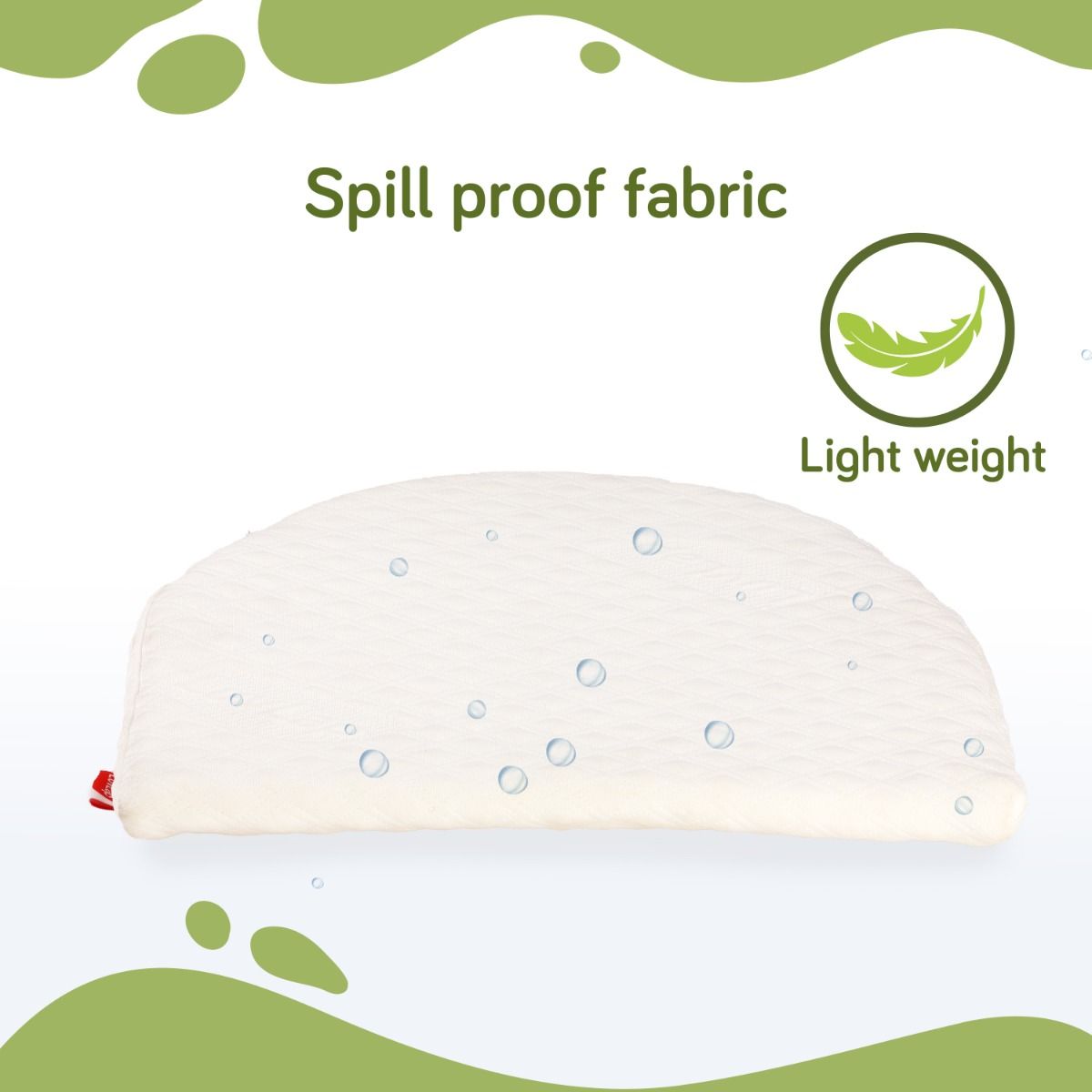 Memory Foam Pillow, D Shape (White)