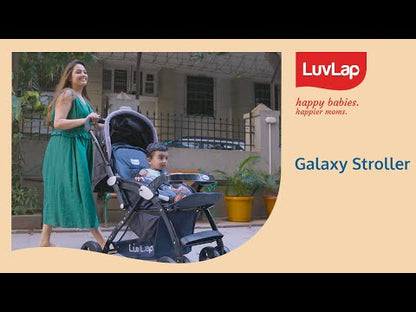 Galaxy Baby Stroller, Pram for Baby with 5 Point Safety Harness, Spacious Cushioned seat with Multi Level seat Recline, Easy Fold, Lightweight Baby Stroller for 0 to 3 Years (Green & Black)