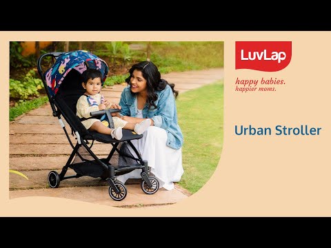 Urbane Baby Stroller/Pram with 5 Point Safety Harness,Easy Fold,Extended Canopy,Multi Level Recline,Looking Window,Easy Assembly,6 Month + (Red&Black)